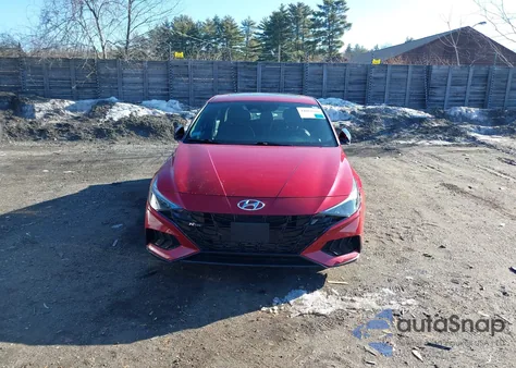 2022 Hyundai Elantra N Line z USA, uszkodzony, nr VIN KMHLR4AF8NU274880